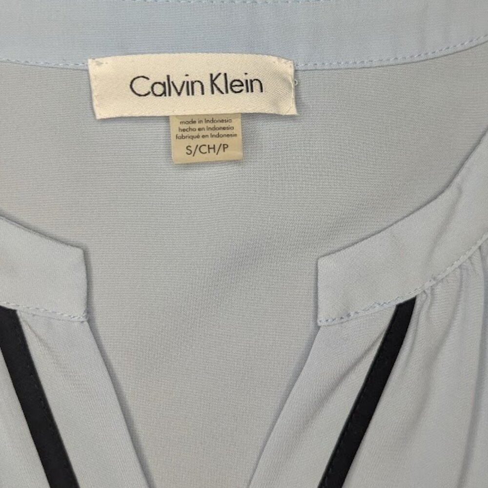Calvin Klein Women's * Long Sleeve V-Neck Blouse * Size Small - Picture 4 of 7